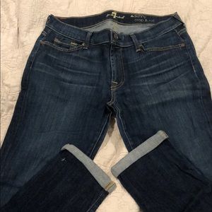 7 For All Mankind Skinny Crop and Roll Size 31